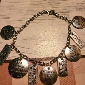 She believed she could so she did charm bracelet